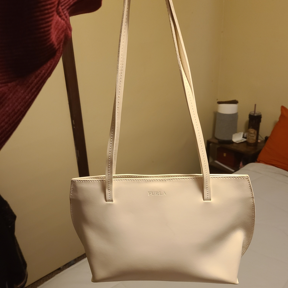 Furla Chic White Shoulder Bag